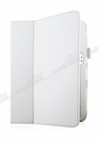 Samsung P5220 Galaxy Tab 3 10.1 Standl Beyaz Deri Klf