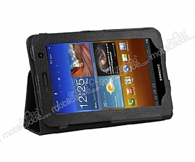 Samsung P6200 Galaxy Tab 7.0 Plus Tutmal Siyah Deri Klf