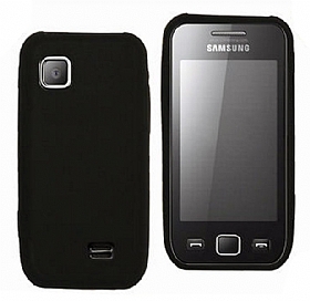 Samsung S5253 Wave 525 Siyah Silikon Klf