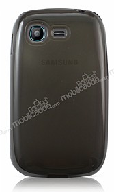 Samsung S5310 Pocket Neo effaf Siyah Silikon Klf