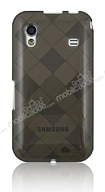 Samsung S5830 Galaxy Ace Ekose Desenli Siyah Silikon Klf