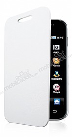 Samsung S5830 Galaxy Ace nce Yan Kapakl Beyaz Klf