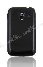 Samsung S7500 Galaxy Ace Plus Siyah Silikon Klf