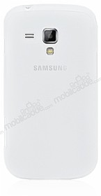 Samsung S7562 / S7560 / S7580 Ultra nce effaf Beyaz Silikon Klf