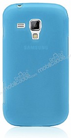 Samsung S7562 / S7560 / S7580 Ultra nce effaf Mavi Silikon Klf