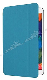 Samsung SM-P900 Galaxy Note PRO 12.2 Standl nce Yan Kapakl Su Yeili Deri Klf