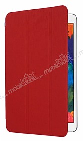 Samsung SM-P900 Galaxy Note PRO 12.2 Standl nce Yan Kapakl Krmz Deri Klf