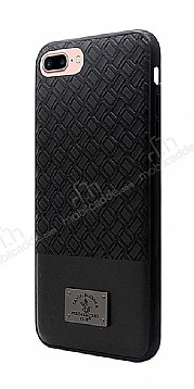 Santa Barbara Chevron iPhone 7 Plus / 8 Plus Deri Siyah Rubber Klf