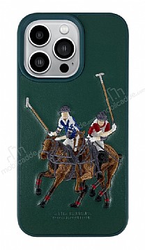 Santa Barbara Jockey Polo Racquet Club iPhone 13 Pro Yeil Deri Klf