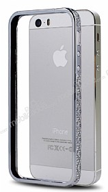 Shengo iPhone SE / 5 / 5S Tal Metal Bumper ereve Silver Klf