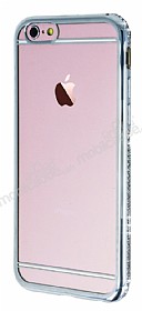 Shengo iPhone 6 / 6S Tal Kenarl Silver Silikon Klf