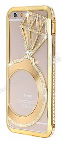Shengo iPhone 6 Plus / 6S Plus Tekta Tal Metal Gold Klf