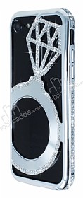 Shengo iPhone 7 / 8 Tekta Tal Metal Silver Klf