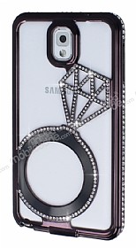 Shengo Samsung N9000 Galaxy Note 3 Tekta Tal Metal Dark Silver Klf