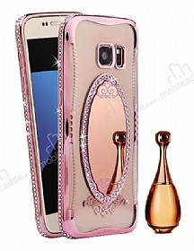 Shengo Samsung Galaxy S7 Edge Aynal Rose Gold Silikon Klf