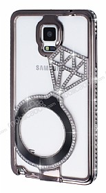 Shengo Samsung N9100 Galaxy Note 4 Tekta Tal Metal Dark Silver Klf