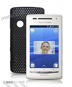 Sony Ericsson Xperia X8 Siyah Delikli Klf