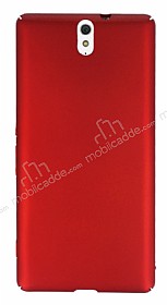 Sony Xperia C5 Ultra Tam Kenar Koruma Krmz Rubber Klf