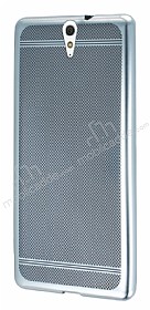 Sony Xperia C5 Ultra Specked Silver Silikon Klf