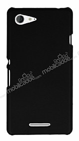 Sony Xperia E3 Sert Mat Siyah Rubber Klf