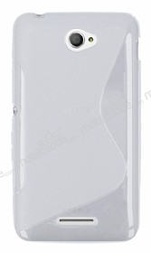 Sony Xperia E4 Desenli effaf Silikon Klf
