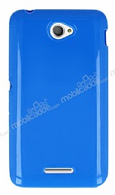 Sony Xperia E4 Mavi Silikon Klf