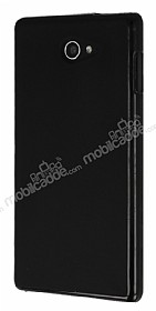 Sony Xperia M2 Aqua Siyah Silikon Klf