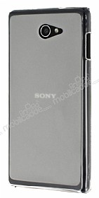 Sony Xperia M2 Aqua effaf Beyaz Silikon Klf