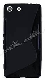 Sony Xperia M5 Desenli Siyah Silikon Klf