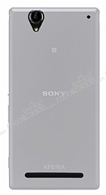 Sony Xperia T2 Ultra Ultra nce effaf Beyaz Rubber Klf