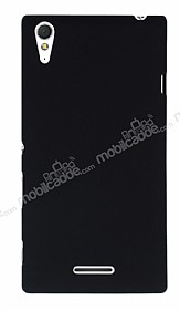 Sony Xperia T3 Sert Mat Siyah Rubber Klf