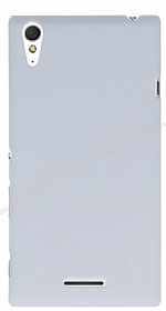 Sony Xperia T3 Sert Mat Beyaz Rubber Klf