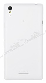 Sony Xperia T3 effaf Beyaz Silikon Klf