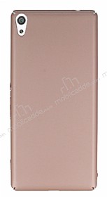 Sony Xperia XA Ultra Tam Kenar Koruma Rose Gold Rubber Klf