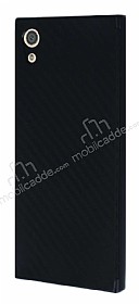 Eiroo Carbon Hybrid Sony Xperia XA1 Siyah Kenarl Karbon Siyah Silikon Klf