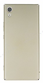 Sony Xperia XA1 Ultra Tam Kenar Koruma Gold Rubber Klf