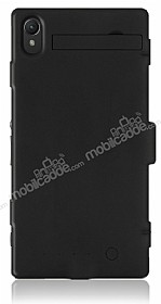 Sony Xperia Z1 Standl Bataryal Siyah Klf
