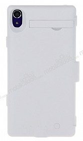 Sony Xperia Z2 Standl Bataryal Beyaz Klf