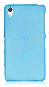 Sony Xperia Z2 Ultra nce effaf Mavi Silikon Klf
