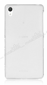 Sony Xperia Z2 Ultra nce effaf Beyaz Silikon Klf