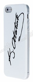 iPhone SE / 5 / 5S Atatrk mzal Beyaz Silikon Klf