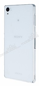 Sony Xperia Z3 effaf Beyaz Silikon Klf