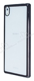 Sony Xperia Z5 Premium Siyah Kenarl effaf Rubber Klf