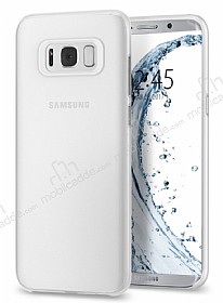 Spigen Air Skin Samsung Galaxy S8 Plus effaf Beyaz Rubber Klf