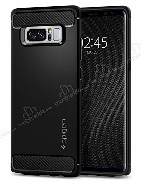 Spigen Rugged Armor Samsung Galaxy Note 8 Siyah Silikon Klf