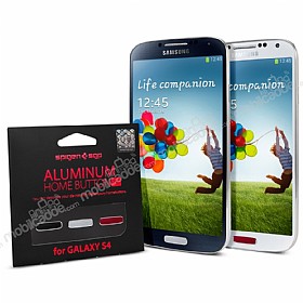 Spigen Samsung i9500 Galaxy S4 Alminyum Home Butonu