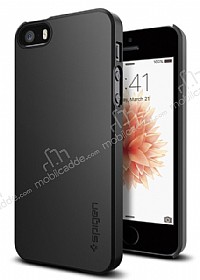 Spigen Thin Fit iPhone SE / 5 / 5S Siyah Rubber Klf