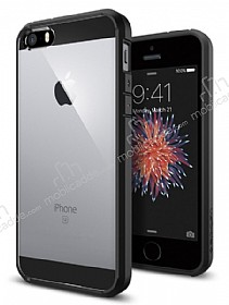 Spigen Ultra Hybrid iPhone SE / 5 / 5S Ultra Koruma Siyah Klf