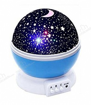 Star Master Dner Projeksiyonlu Mavi Gece Lambas