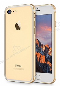 Sulada iPhone 7 / 8 Metal Bumper ereve Gold Klf